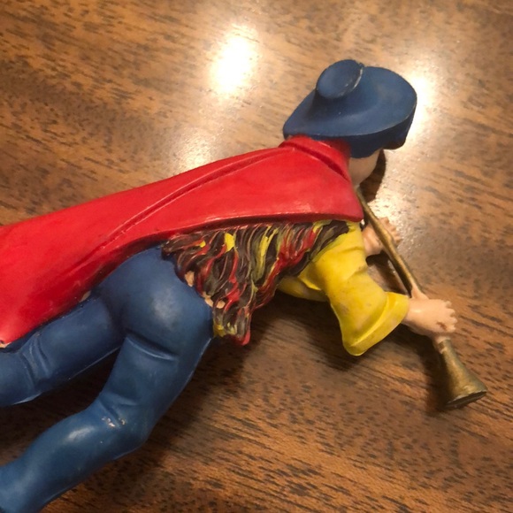 Vintage Italian Nativity Figure Plastic Replacement Shephard Boy Playing Horn - Picture 3 of 16